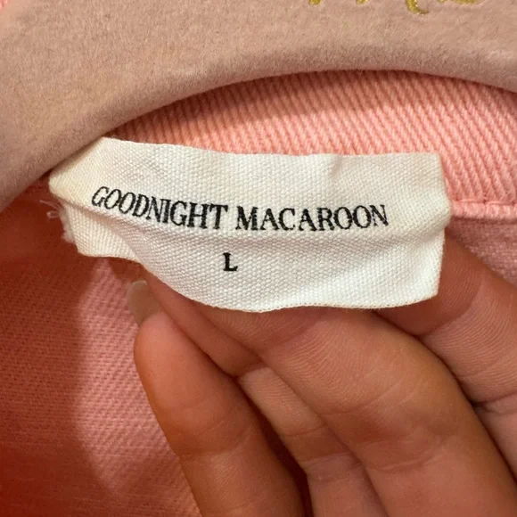 Goodnight Macaroon | Pink Denim Jacket - Picture 2 of 4